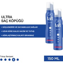 Taft Ultra Köpük 150 Ml X 2 Ağırlık Bırakmadan Güçlendirir ve Dayanıklılık Sağlar