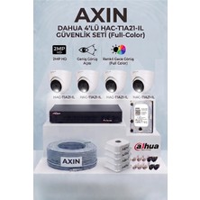 Dahua 4 Kameralı Dome Full Color Güvenlik Kamera Seti - 2.8mm Geniş Açı, 500 GB Hdd, 4 Kanal Xvr, Akıllı Çift Işık - Gece Renkli