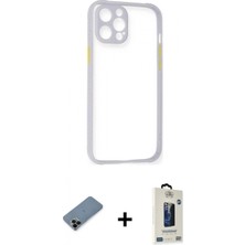 Marsilyan™- iPhone 12 Pro Max Kılıf Nova Asil Özel Seri - Siyah Bilvis Hayalet Cam Ekran Koruyucu + Shine Kamera Lens Koruma Cam - Sh