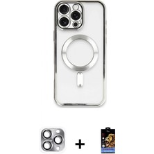 Marsilyan™- iPhone 16 Pro Max Kılıf Nova Işık Özel Seri - Siyah Buffer Hayalet Cam Ekran Koruyucu + Pers Alüminyum Kamera Lens - Gı