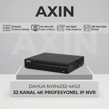 Dahua NVR4232-4KS3 32 Kanal 4K H.265+ Profesyonel Ip Nvr Kayıt Cihazı