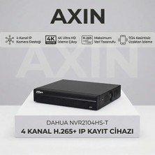 Dahua NVR2104HS-T 4 Kanal H.265+ 4K Destekli Profesyonel Ip Nvr Kayıt Cihazı