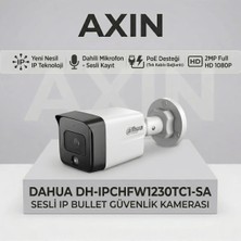 Dahua DH-IPCHFW1230TC1-SA 2mp Sesli Poe 30M Gece Görüşlü Ip Bullet Güvenlik Kamerası