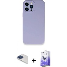 Marsilyan™- iPhone 13 Pro Max Kılıf Zirve Modern Özel Seri - Siyah Bilvis 5in1 5d Magic Hayalet Cam Ekran Koruyucu + Pers Alüminyum Kamera Lens - Lt