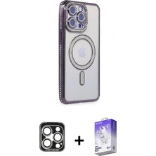 Marsilyan™- iPhone 15 Pro Max Kılıf Zirve Doku Prime - Siyah Bilvis 5in1 3D Magic Cam Ekran Koruyucu + Pvd Metal Kamera Lens - Gs