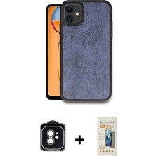 Marsilyan™- iPhone 11 Kılıf Kıvılcım Işık Serisi - Siyah 6d Mat Seramik Hayalet Nano Ekran Koruyucu + Pvd Metal Kamera Lens - Sh