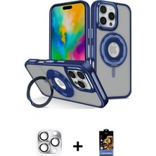 Marsilyan™- iPhone 16 Pro Max Kılıf Nova Minimal Serisi - Siyah Buffer Hayalet Cam Ekran Koruyucu + Pers Alüminyum Kamera Lens - Gs