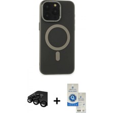 Marsilyan™- iPhone 15 Pro Kılıf Yadigar Işık - Şeffaf Royal Nano Ekran Koruyucu + Raze Metal Kamera Lens - Sh