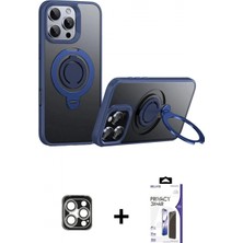 Marsilyan™- iPhone 16 Pro Max Kılıf Zirve Çizgi Prime - Siyah Bilvis 3x Ar Hayalet Cam Ekran Koruyucu + Pvd Metal Kamera Lens - Gs