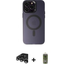 Marsilyan™- iPhone 15 Pro Max Kılıf Kozmos Çizgi Prime - Siyah Joko Magic 5d Hayalet Cam + Raze Metal Kamera Lens - Gs