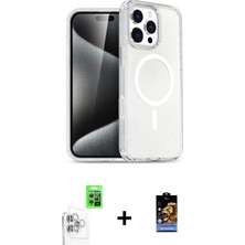 Marsilyan™- iPhone 16 Pro Max Kılıf Nova Asil Prime - Siyah Buffer Hayalet Cam Ekran Koruyucu + Raze Metal Kamera Lens - Bz