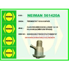 Bescher Depomix Termostat Yuvasi Renault Clio-Kangoo-Megane Dacia Logan 1.4-1.6 K4J-K4M Plastik-Tipasiz