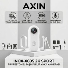 Inox -X605 2k Ultra Hd Sesli ve Görüntülü Profesyonel Sport Taşınabilir Yaka Kamerası