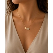 Adata Jewelry Fatma Ana Eli Çelik Taşlı Kolye Sarı