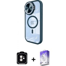 Marsilyan™- iPhone 11 Kılıf Kıvılcım Modern Koleksiyonu - Siyah Bilvis 5in1 3D Magic Cam Ekran Koruyucu + Pvd Metal Kamera Lens - Tu