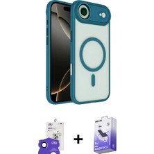 Marsilyan™- iPhone 17 Air Kılıf Kıvılcım Prime - Siyah Bilvis 5in1 5d Magic Hayalet Cam Ekran Koruyucu + Bilvis Titan Kamera Lens - Lt
