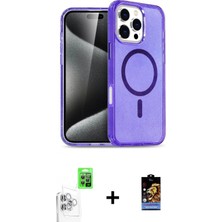 Marsilyan™- iPhone 16 Pro Max Kılıf Nova Asil Prime - Siyah Buffer Hayalet Cam Ekran Koruyucu + Raze Metal Kamera Lens - Bz