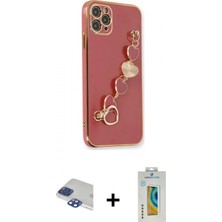 Marsilyan™- iPhone 11 Pro Max Kılıf Nova Işık Prime - Siyah Polymer Nano Ekran Koruyucu + Pers Alüminyum Kamera Lens - Lt