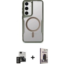 Marsilyan™- Galaxy S24 Kılıf Yadigar Klasik Özel Seri - Siyah Bilvis Hayalet Cam Ekran Koruyucu + Pvd Metal Kamera Lens - Tngı