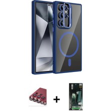 Marsilyan™- Galaxy S23 Ultra Kılıf Yadigar Asil Koleksiyonu - Şeffaf 360 Full Body Arka Koruyucu + Valdez Metal Kamera Lens - Kı