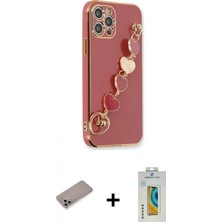Marsilyan™- iPhone 12 Pro Max Kılıf Nova Işık Prime - Siyah Polymer Nano Ekran Koruyucu + Shine Kamera Lens Koruma Cam - Sabe