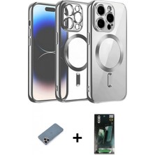 Marsilyan™- iPhone 12 Pro Kılıf Nova Işık Özel Seri - Siyah 360 Mat Full Body Arka Koruyucu + Metal Kamera Lens Koruma Cam - Mr