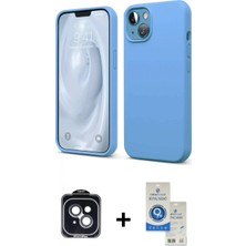 Marsilyan™- iPhone 14 Kılıf Kozmos Yansıma Özel Seri - Şeffaf Royal Nano Ekran Koruyucu + Pvd Metal Kamera Lens - Sh