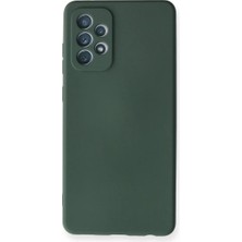Alvera Samsung Galaxy A72 Kılıf Nano Içi Kadife Silikon - Koyu Yeşil