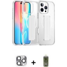 Marsilyan™- iPhone 16 Pro Max Kılıf Nova Işık Koleksiyonu - Siyah Joko Magic 5d Hayalet Cam + Pers Alüminyum Kamera Lens - Gı