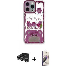 Marsilyan™- iPhone 14 Pro Max Kılıf Çekirdek Asil - Siyah Bilvis 3D Mat Cam Ekran Koruyucu + Raze Metal Kamera Lens - Gs