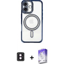 Marsilyan™- iPhone 16 Kılıf Zirve Doku Prime - Siyah Bilvis 5in1 3D Magic Cam Ekran Koruyucu + Pvd Metal Kamera Lens - Pe