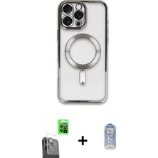 Marsilyan™- iPhone 16 Pro Max Kılıf Nova Işık Özel Seri - Siyah Joko Magic 5d Cam + Raze Metal Kamera Lens - Sh