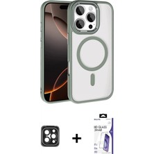 Marsilyan™- iPhone 16 Pro Max Kılıf Kıvılcım Prime - Siyah Bilvis 3x Ar Hd Cam Ekran Koruyucu + Pvd Metal Kamera Lens - Sh