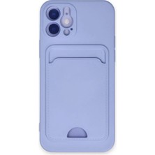 Alvera Apple Iphone 12 Kılıf Kelvin Kartvizitli Silikon - Lila