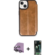 Marsilyan™- iPhone 14 Kılıf Zirve Yansıma Serisi - Şeffaf 360 Full Body Arka Koruyucu + Raze Metal Kamera Lens - Gs