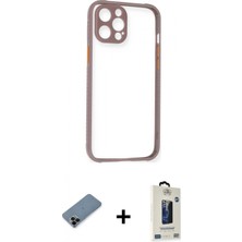 Marsilyan™- iPhone 12 Pro Max Kılıf Nova Asil Özel Seri - Siyah Bilvis Hayalet Cam Ekran Koruyucu + Shine Kamera Lens Koruma Cam - Sh