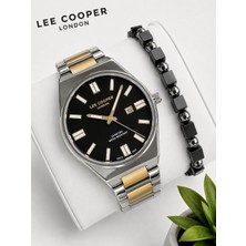 Lee Cooper Erkek Kol Saati 50 mt Suya Dayanıklı Çelik Kordon Bileklik Hediyeli VS.BLKT.1034