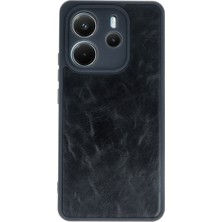 Bezos Redmi Note 14 4g Kılıf Aras Deri Kapak - Siyah