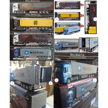 Oyuncak Sahili Mercedes Actros Metal Diecast 31CM Tır Konteyner Taşıyıcı Demir Model Işık Ses Far