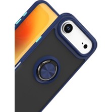 Bezos iPhone 17 Air Montreal Yüzüklü Silikon Kapak - Lacivert