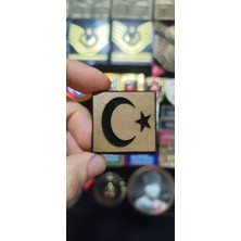 Çukurova Ütü Bizon Derisi, Jandarma Komando JÖH, Anafarka Şapka Için Tepe Bayrak 4 cm x 4 cm Cırtlı, 1.sınıf Kalite
