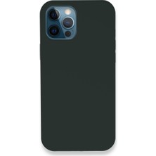 Bezos iPhone 12 Pro Kılıf Lansman Legant Silikon - Koyu Yeşil