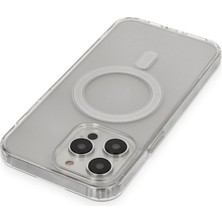 Bezos iPhone 14 Pro Kılıf Matte Şeffaf Magneticsafe - Şeffaf