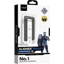 Fuchsia Urr  iPhone 17 Pro Aligner+ Hayalet Cam Ekran Koruyucu - Siyah