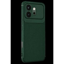 Alvera Huawei Honor 600 Auto Focus Karbon Kapak - Koyu Yeşil