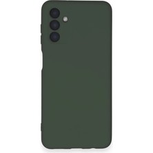 Alvera Samsung Galaxy A14 4g Kılıf Nano Içi Kadife Silikon - Koyu Yeşil