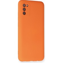 Bezos Galaxy A03S Kılıf Nano Içi Kadife Silikon - Turuncu