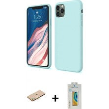 Marsilyan™- iPhone 11 Pro Kılıf Kozmos Yansıma Özel Seri - Siyah Polymer Nano Ekran Koruyucu + Renkli Kamera Lens Koruma Cam - Pe
