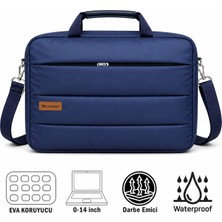 Microcase Samsung Galaxy Tab S8 Ultra SM-T900 14.6 Inch ile Uyumlu Notebook Macbook Evrak Çantası Lacivert AL5496