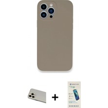 Marsilyan™- iPhone 13 Pro Max Kılıf Zirve Modern Özel Seri - Şeffaf Pasifik Cam Ekran Koruyucu + Rainbow Kamera Lens Koruma Cam - Regd